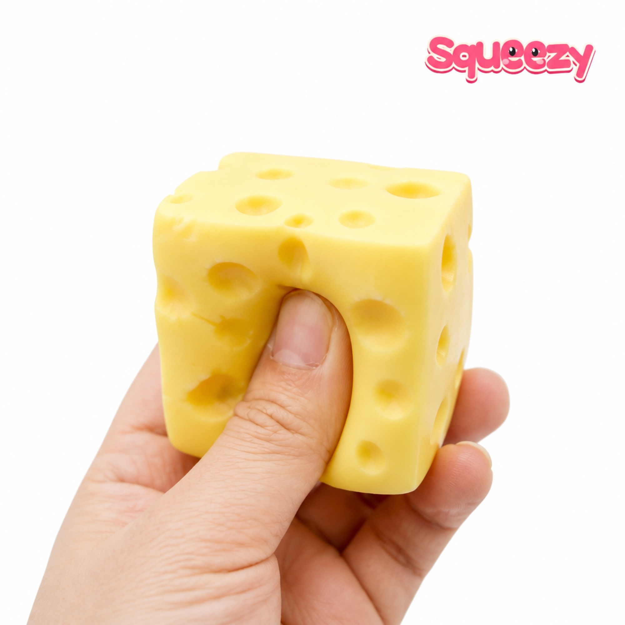 Cream Cheese Cube being squeezed