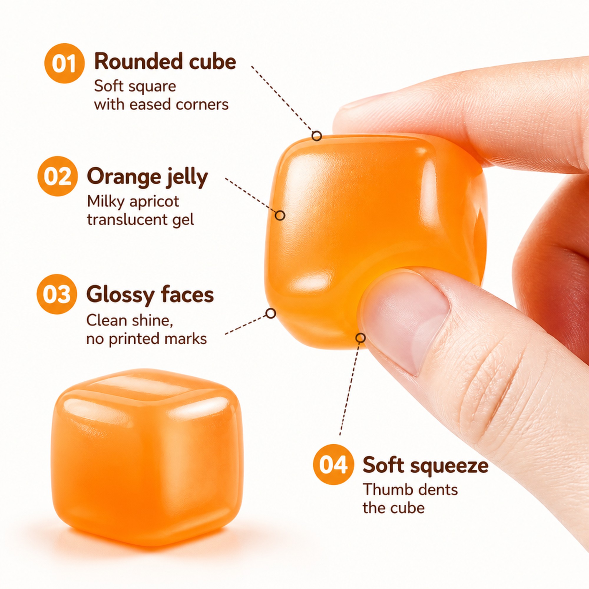 Orange Gel Cube features