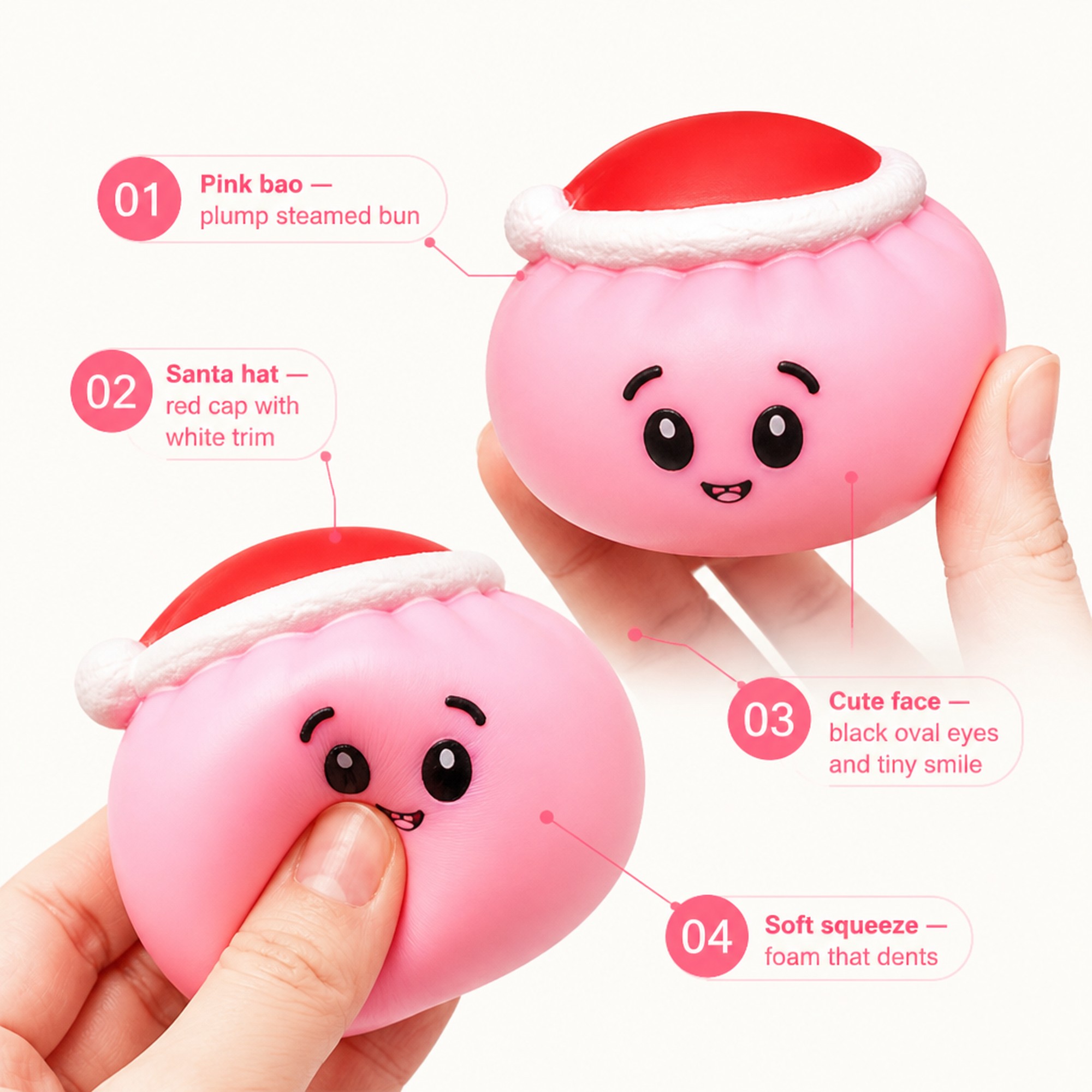 Santa Pink Bao features