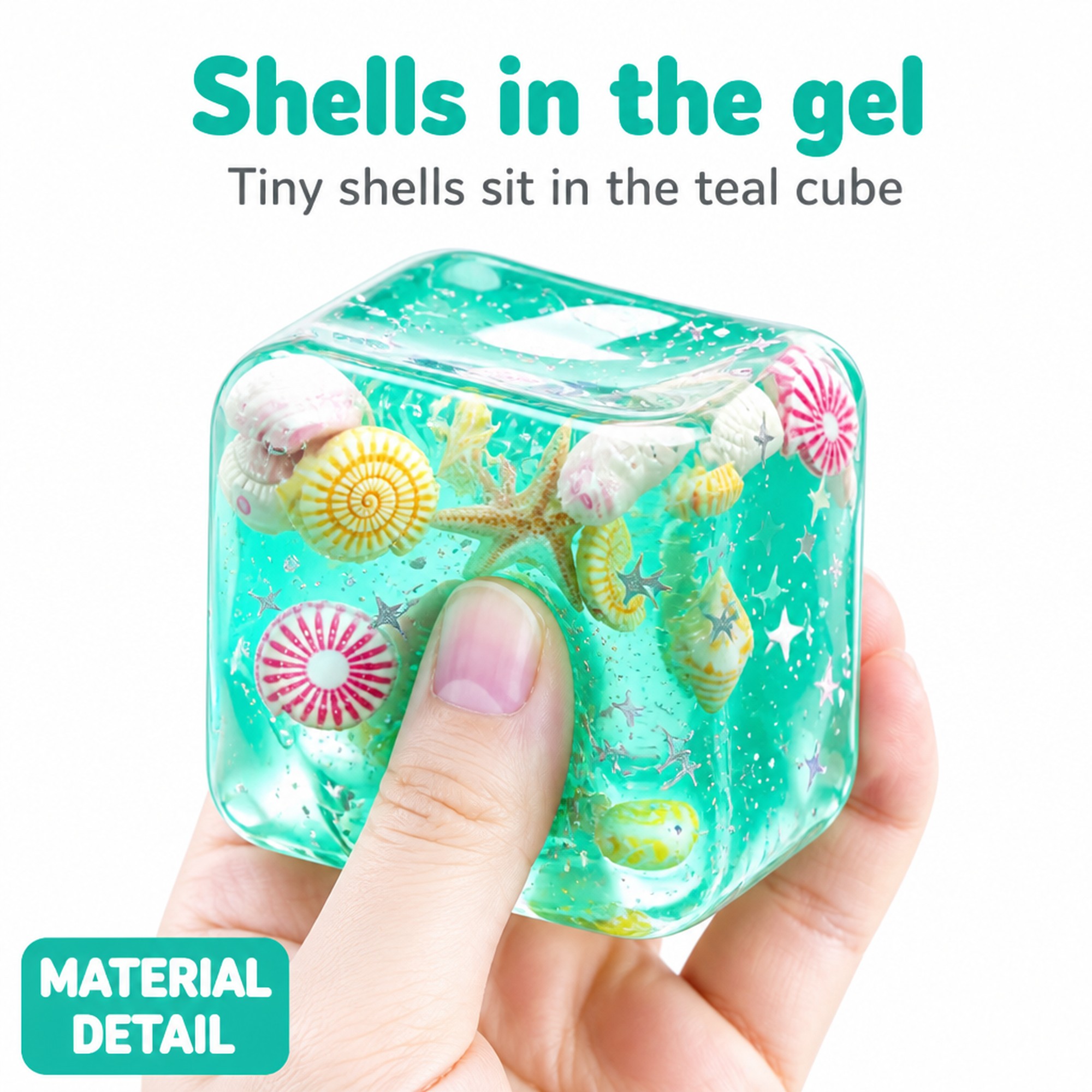 Teal Shell Cube shells inside