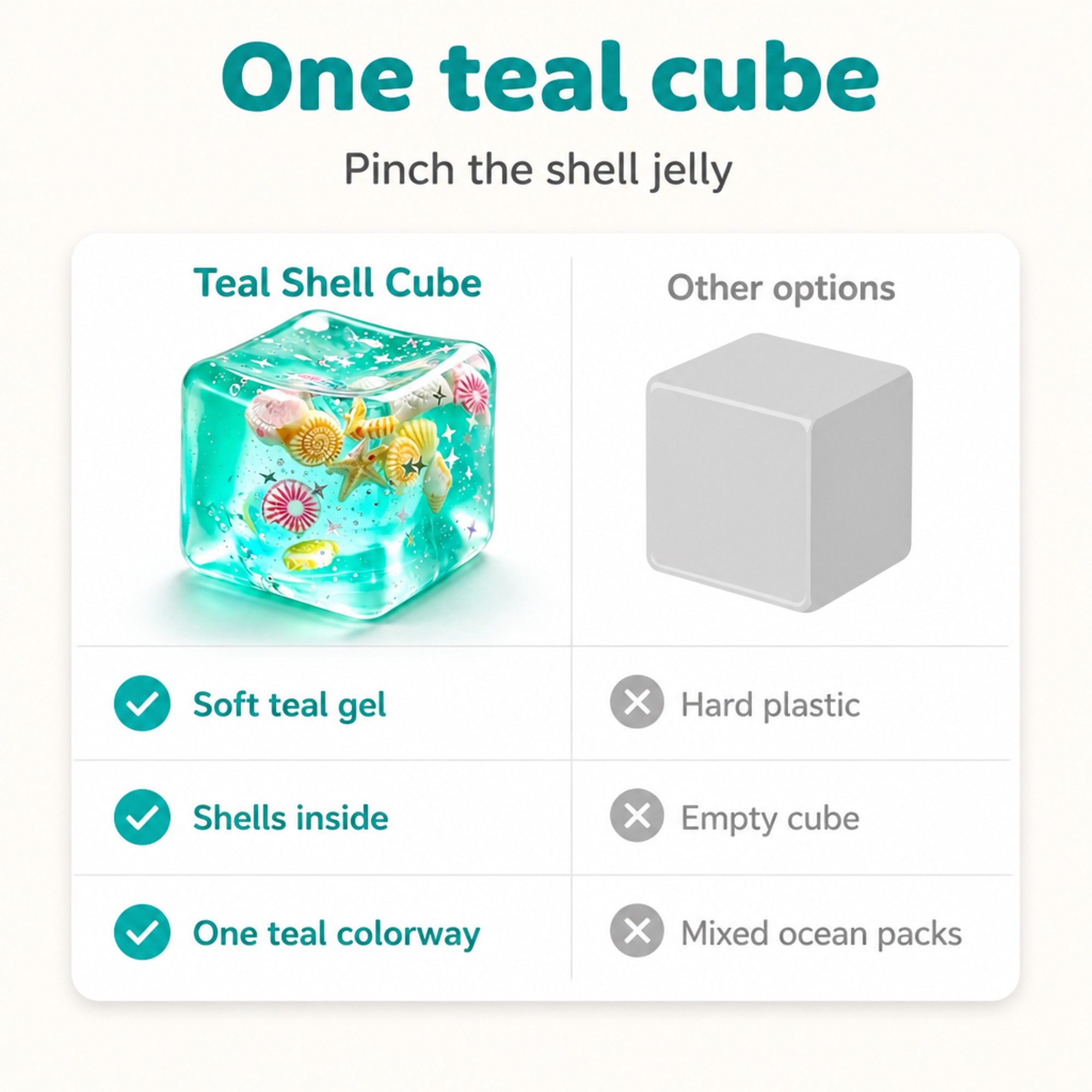 Teal Shell Cube compared with other options