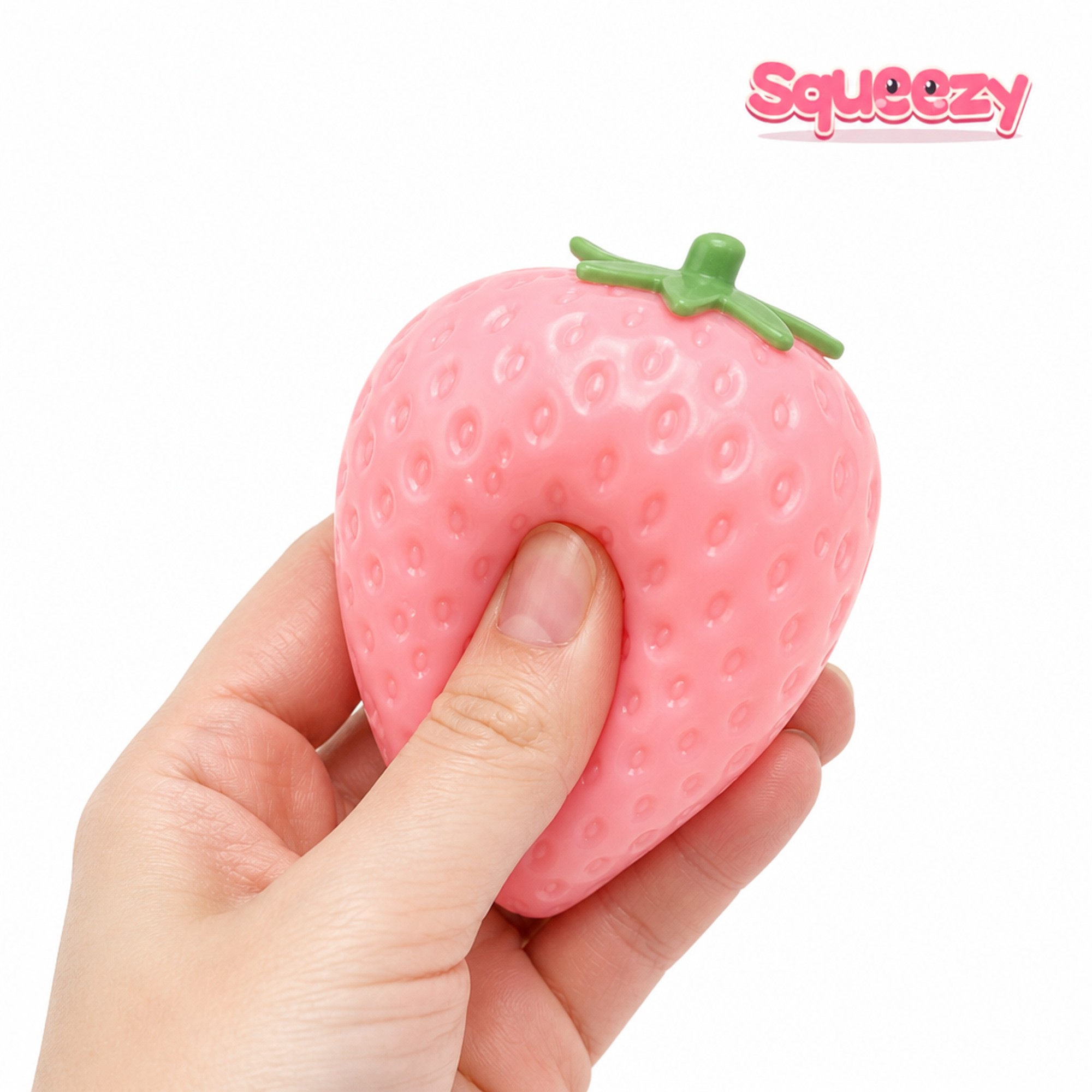 Cream Strawberry being squeezed