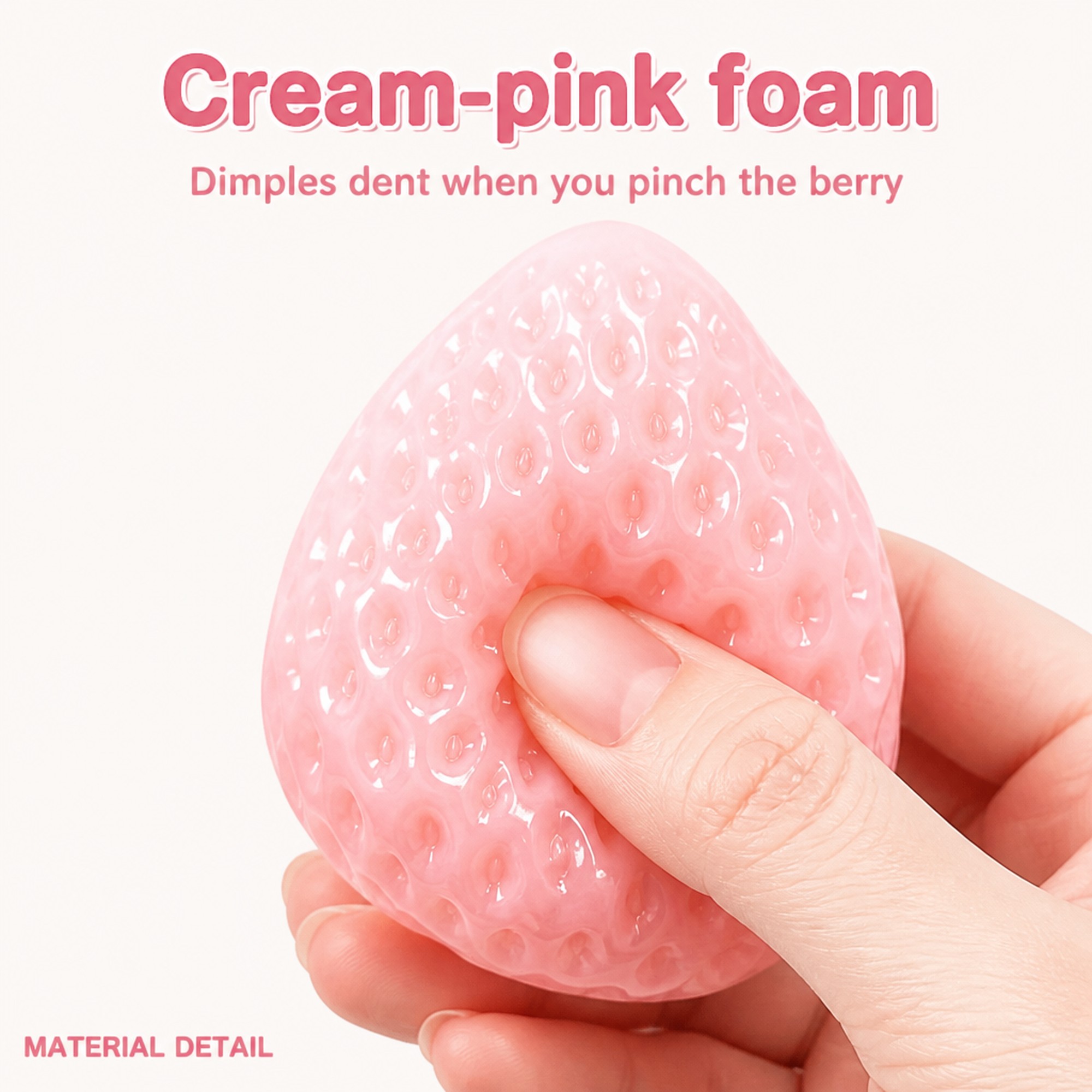 Cream Strawberry foam squeeze