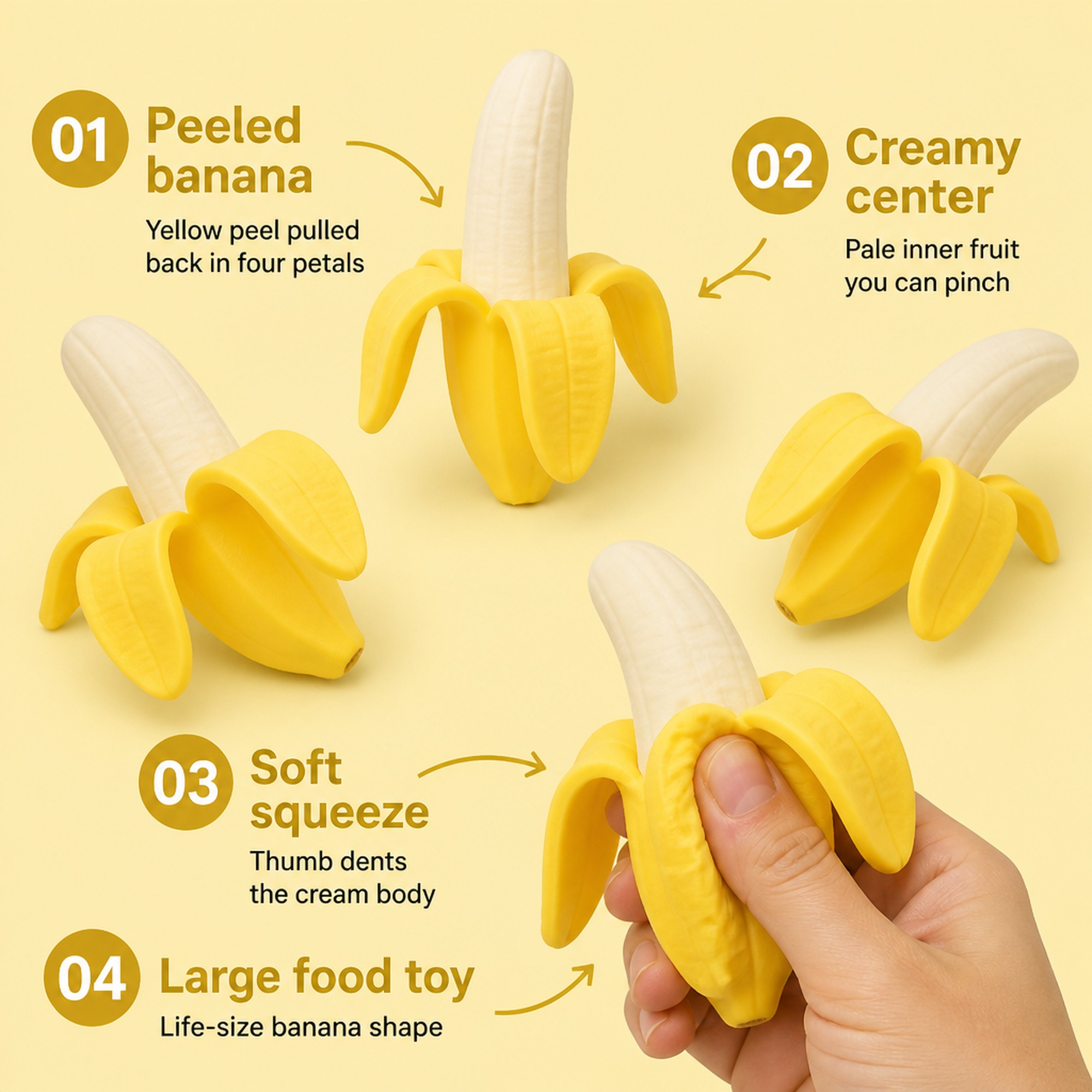 Peeled Banana features