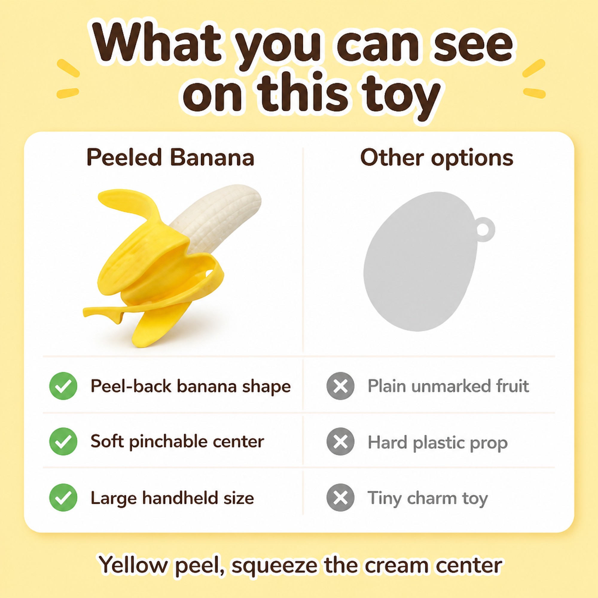 Peeled Banana compared with other options