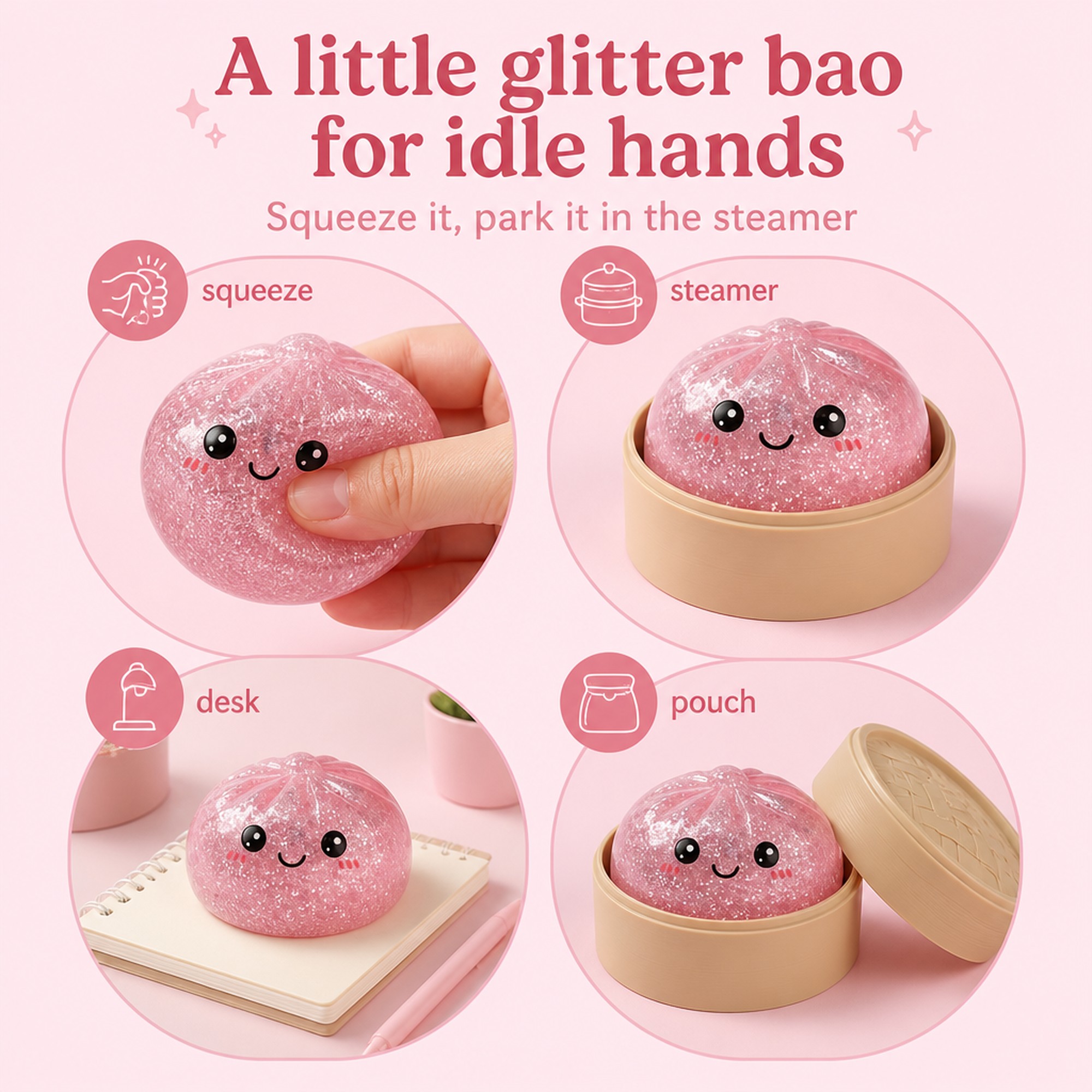 Pink Glitter Bao use occasions
