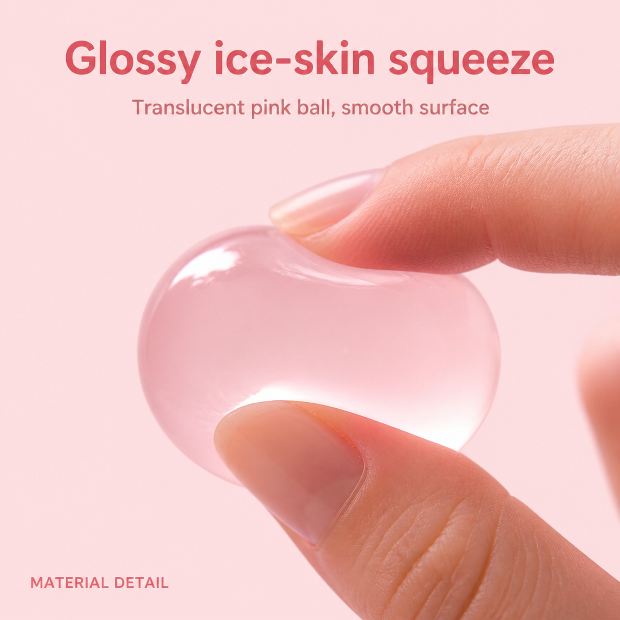 Pink Lychee Jelly ice-skin surface