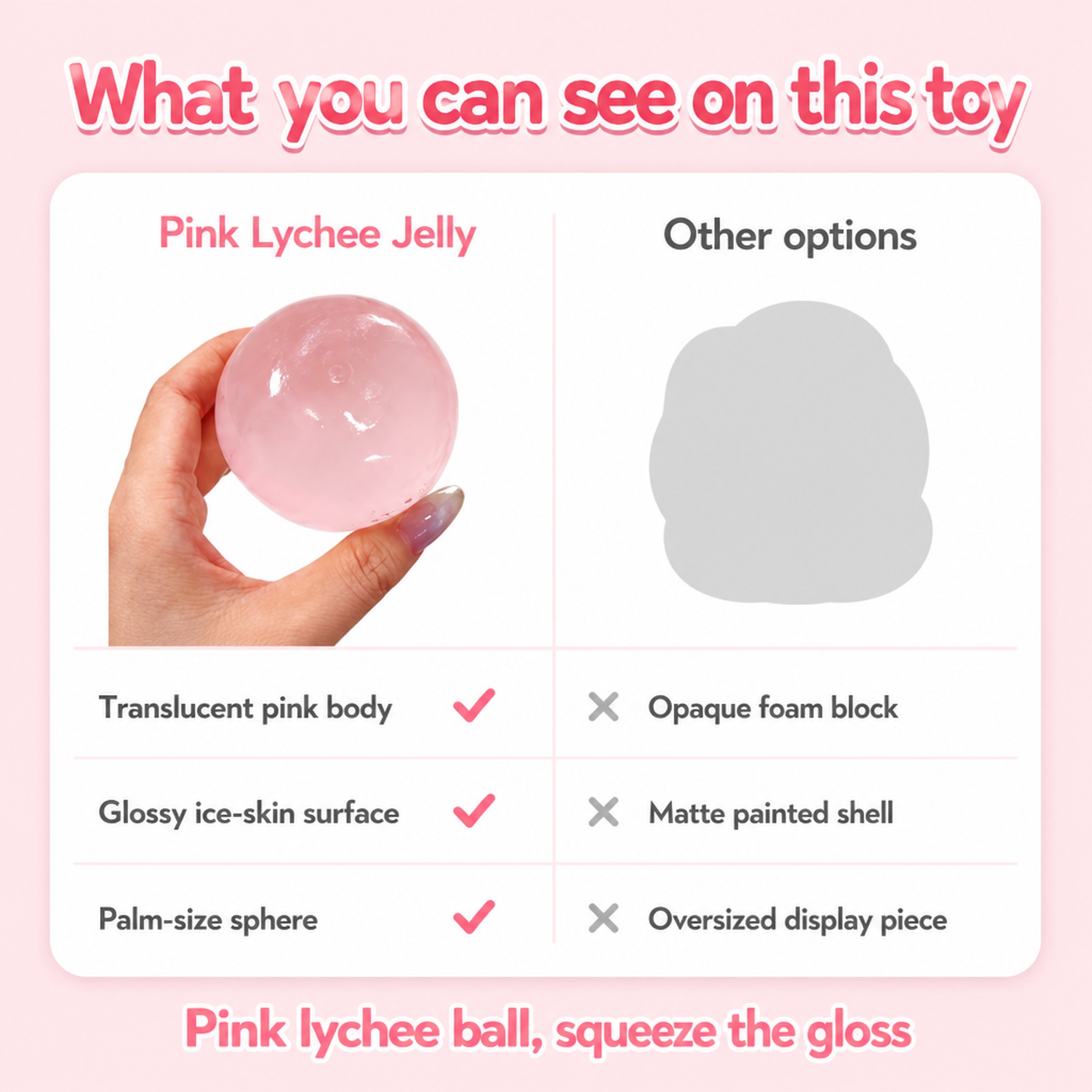 Pink Lychee Jelly compared with other options