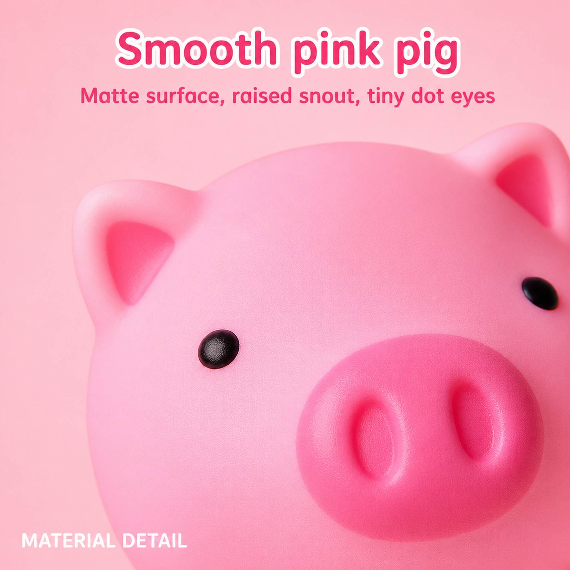 Pink pig snout and surface