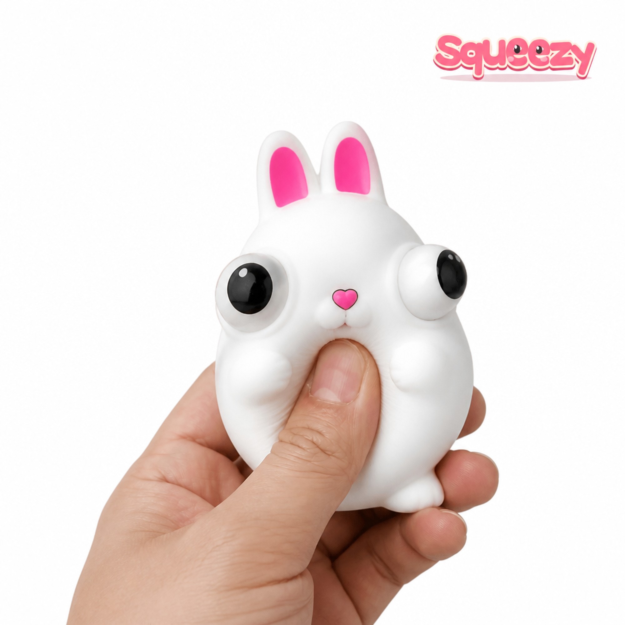 Pop-Eye Rabbit being squeezed