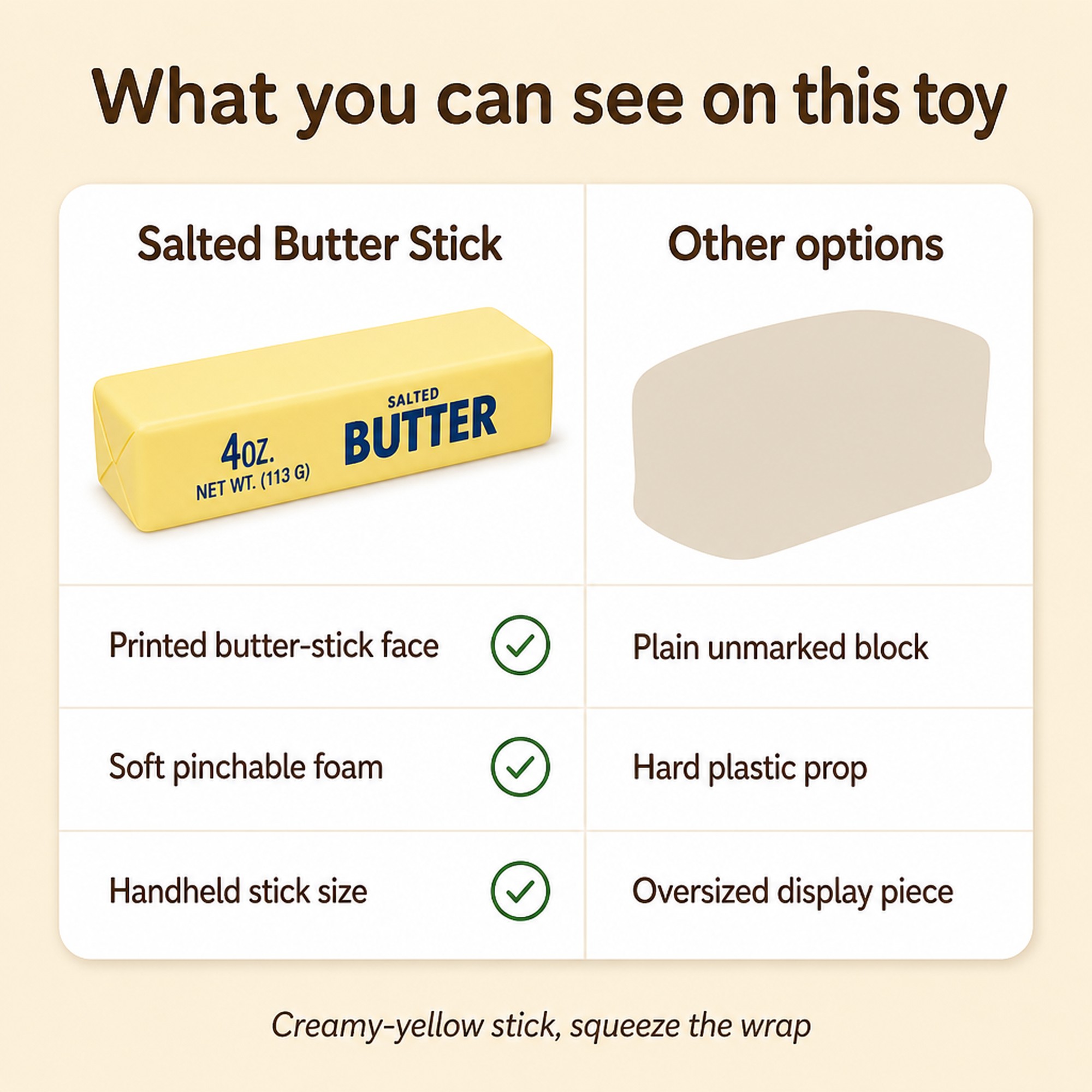 Salted Butter Stick compared with other options