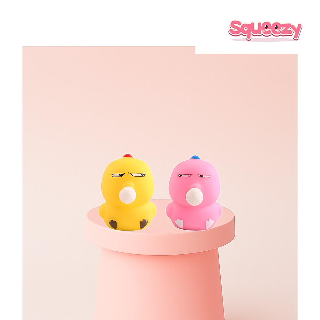 Chicken Spit Bubble being squeezed