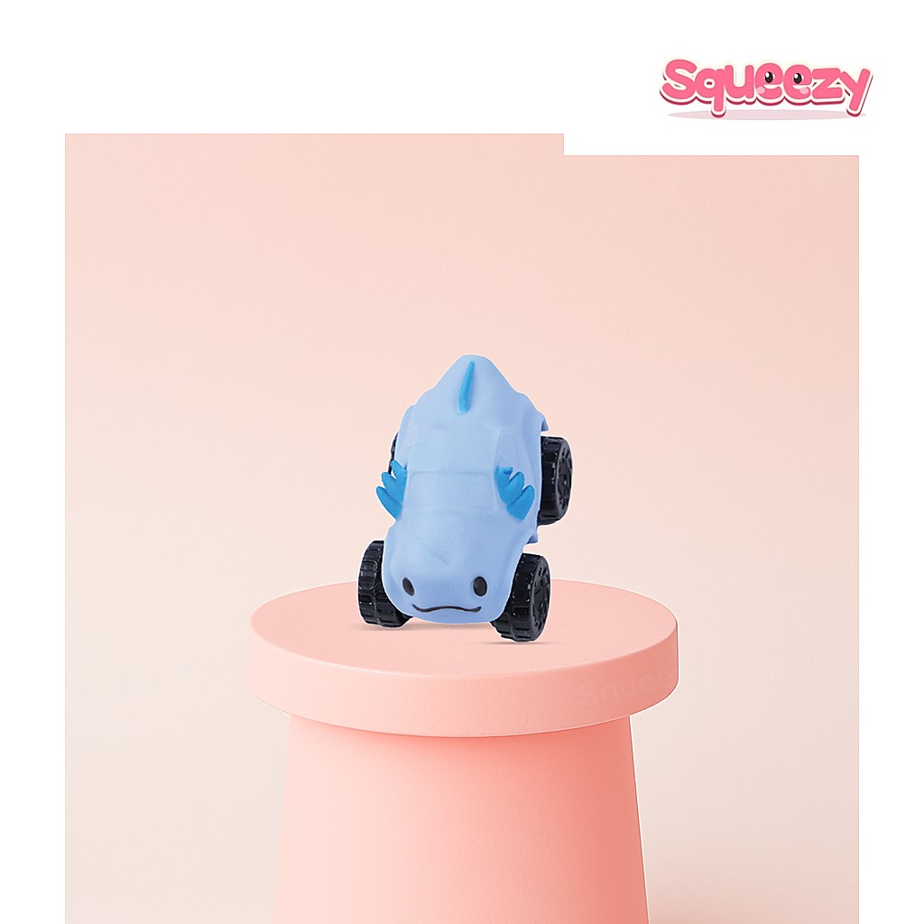Axolotl Car Pull Back Axolotl Toy Car being squeezed