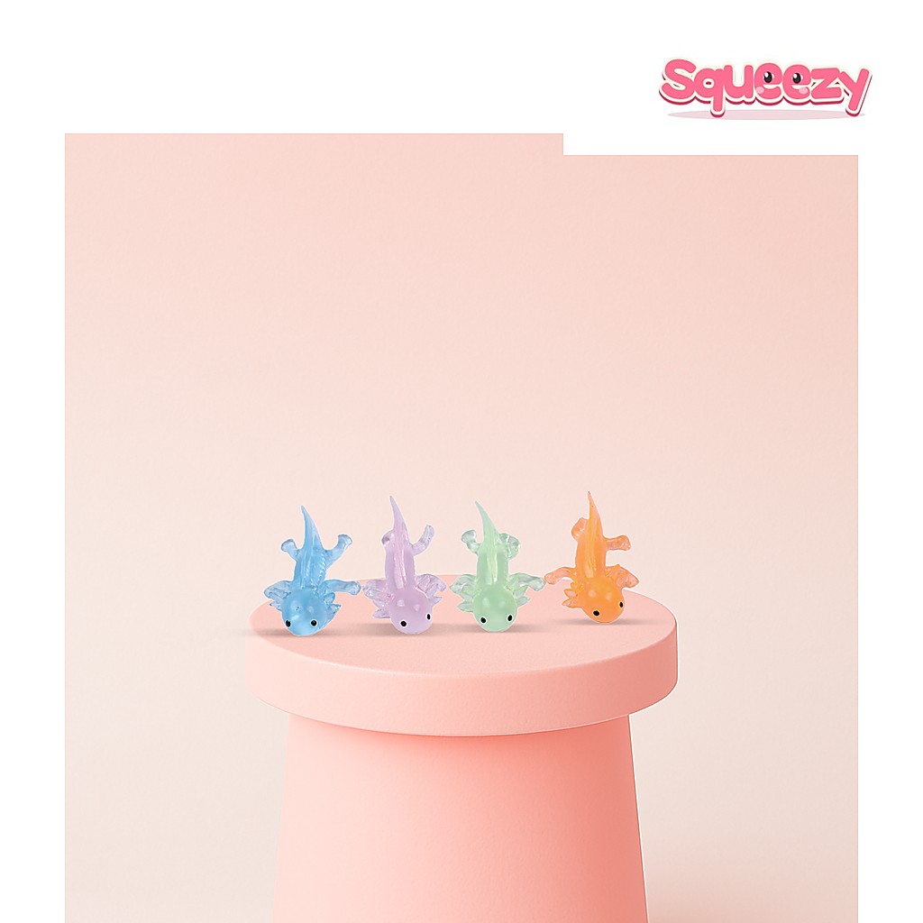 Axolotl Squishies Soft being squeezed