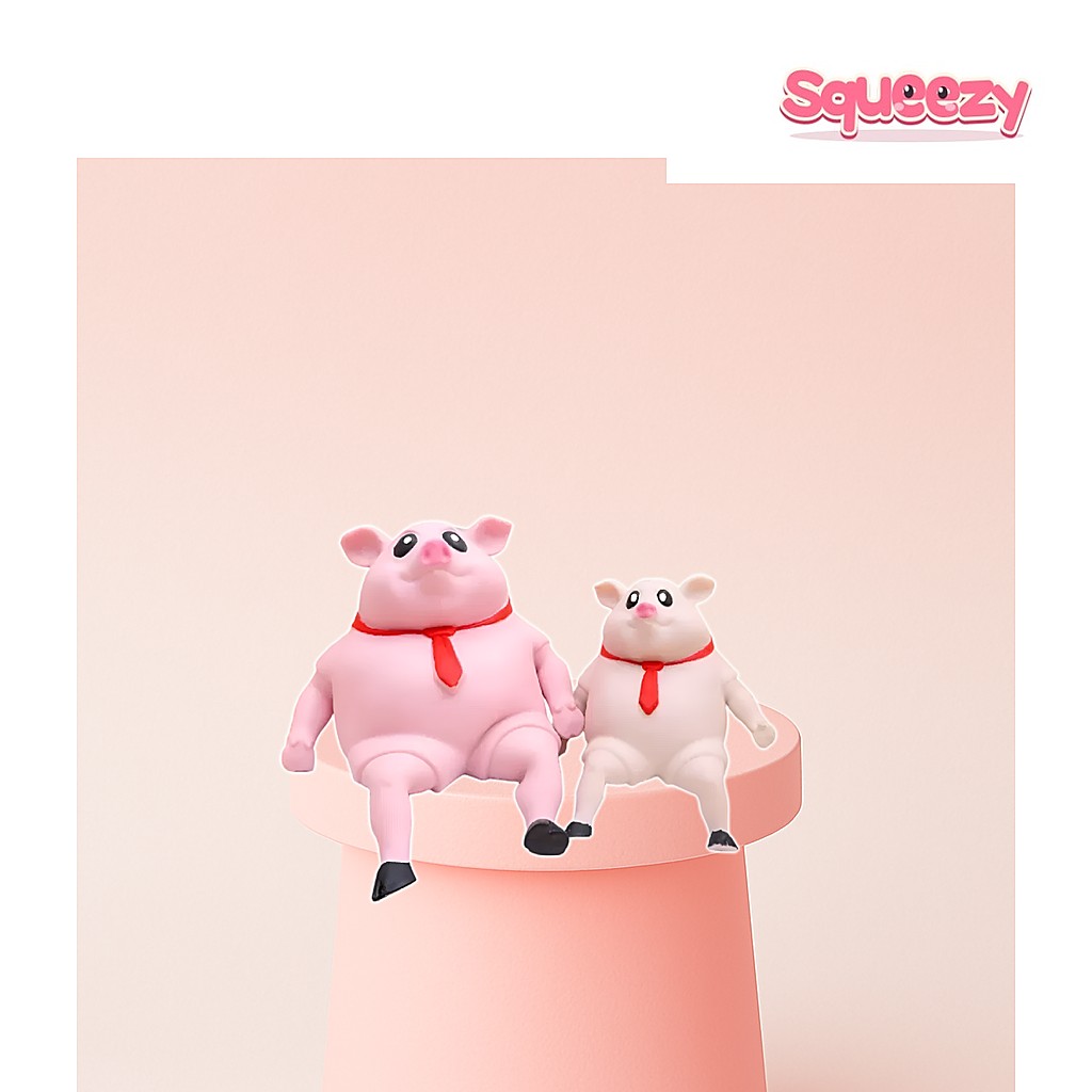 Pig Squishy being squeezed