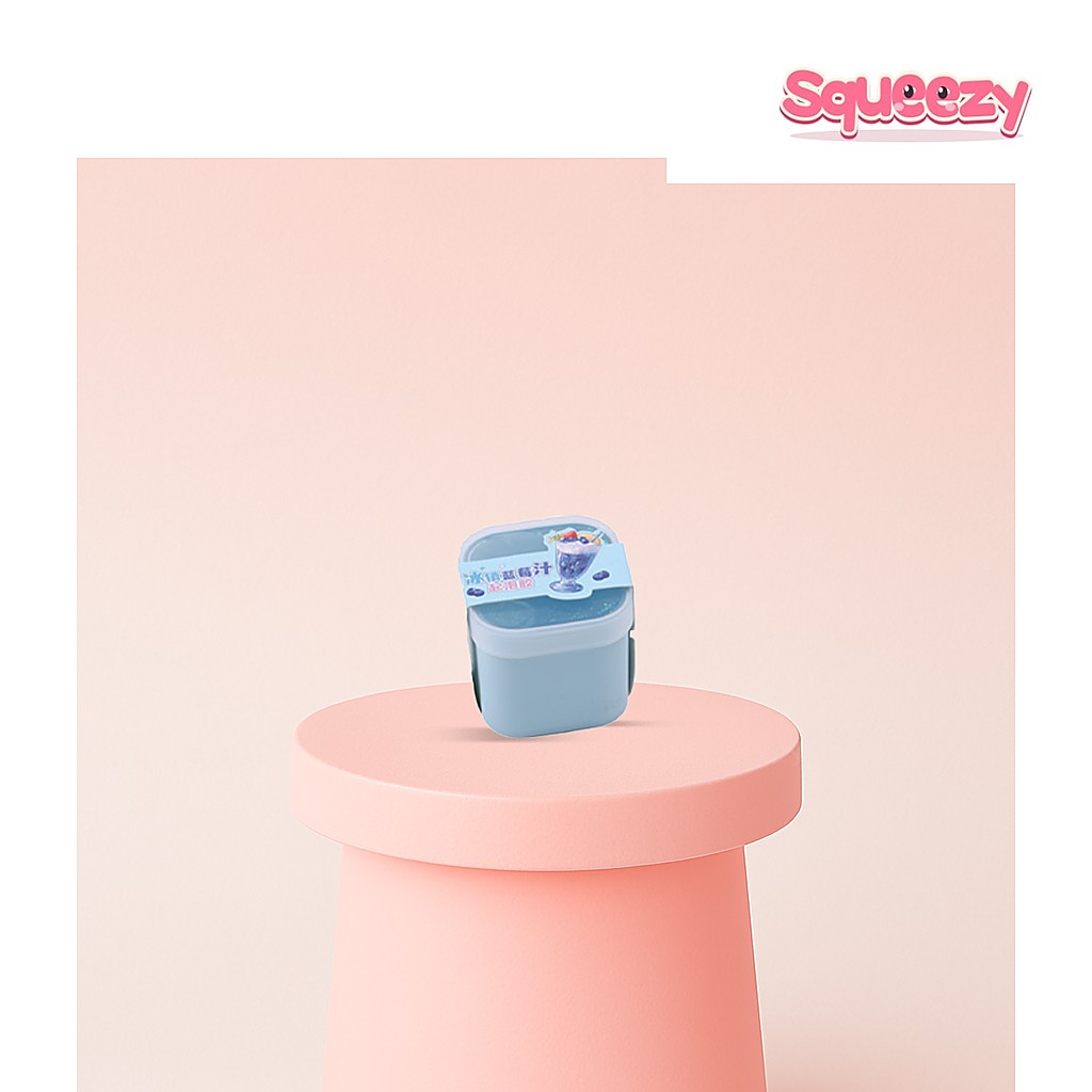 Blueberry Juice Slime Blueberry Drink Scented Slime being squeezed