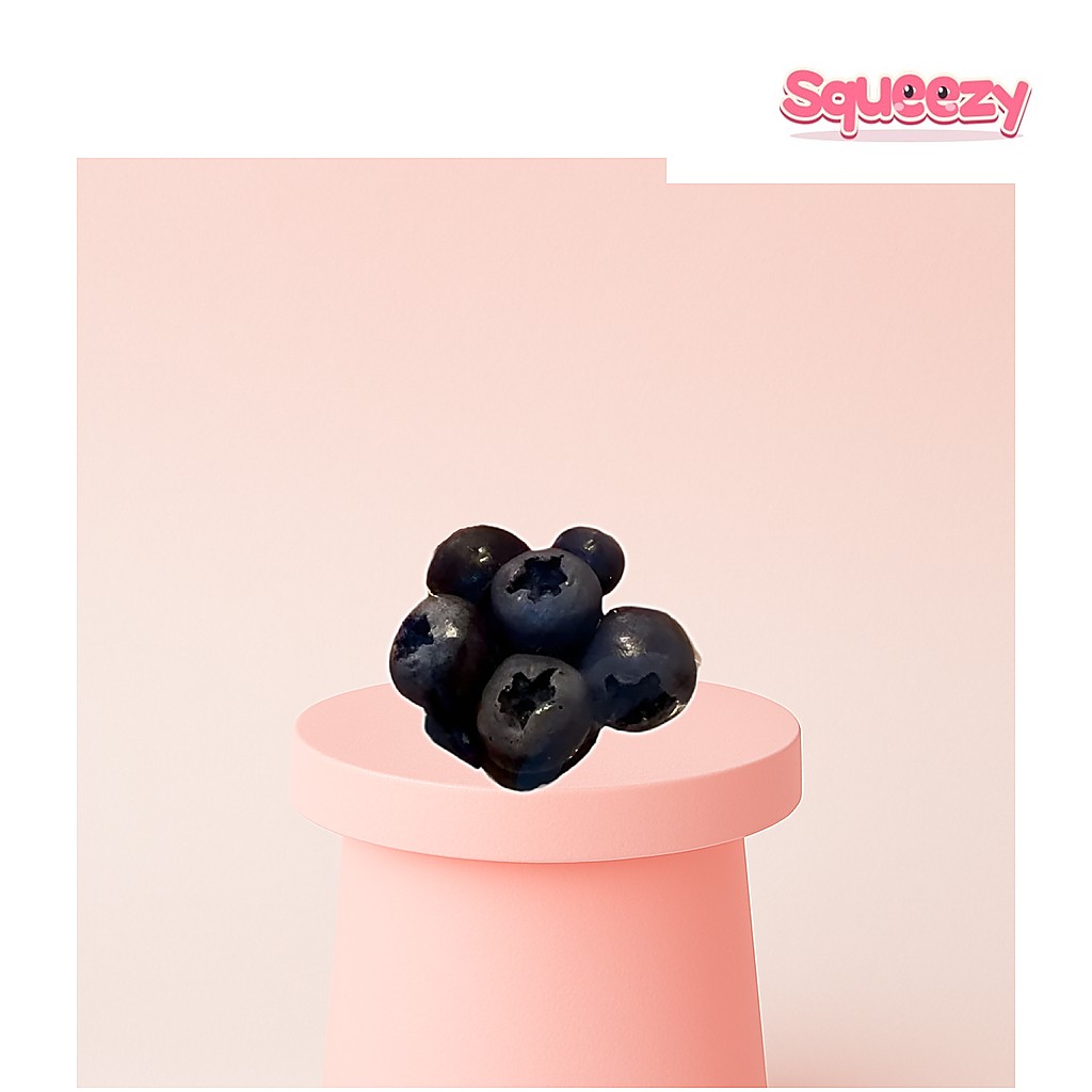 Blueberry Squishy being squeezed