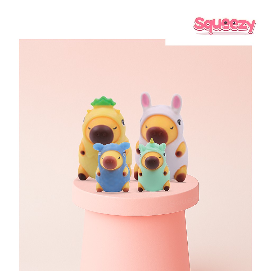 Capybara in Costume Blind Box 6 Styles Mix being squeezed