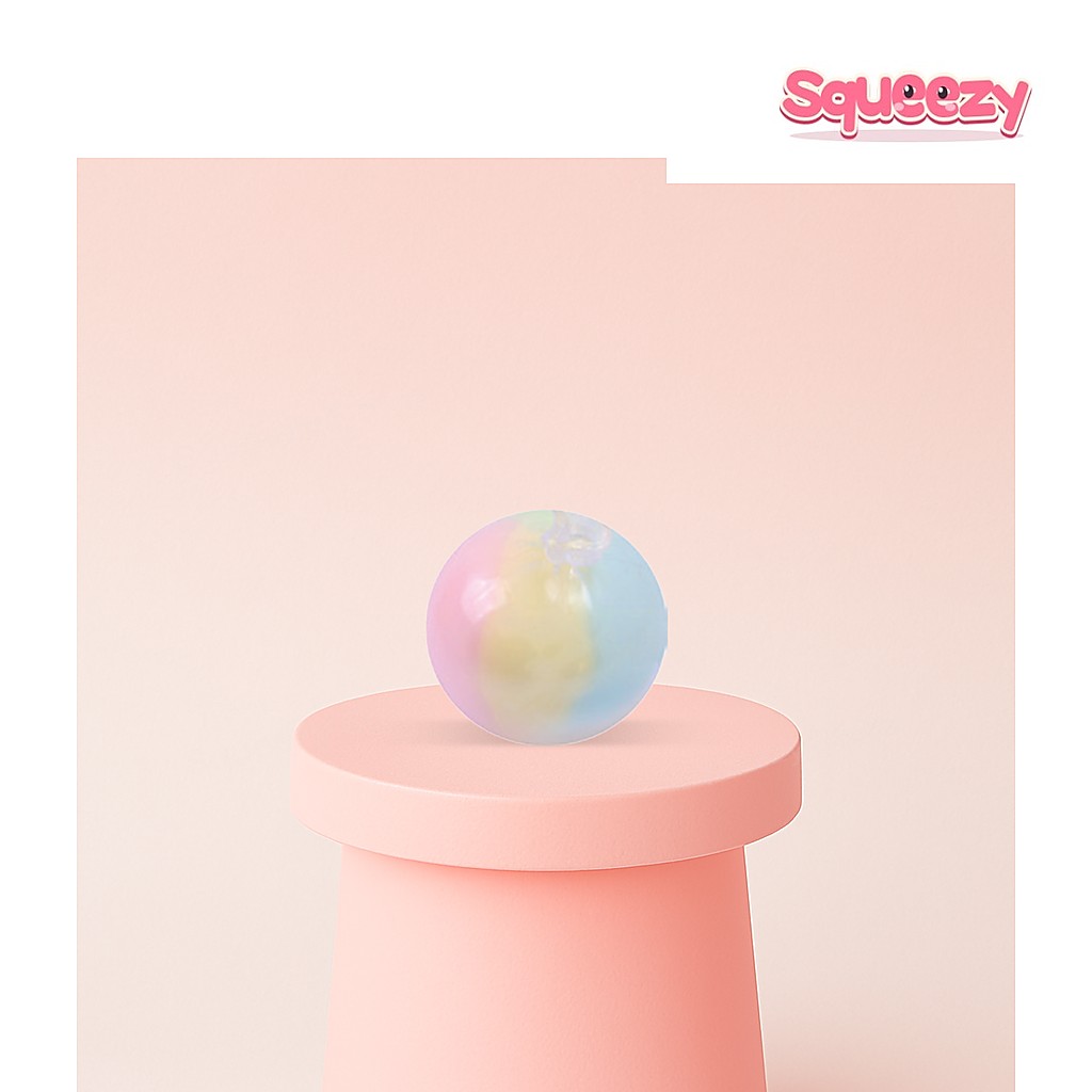 Colorful Crispy Ball Pearl Gloss being squeezed