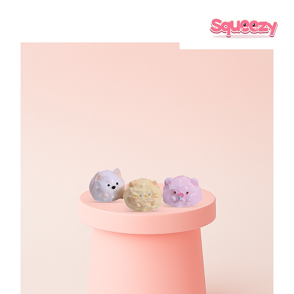 Creamy Pan Squishies being squeezed