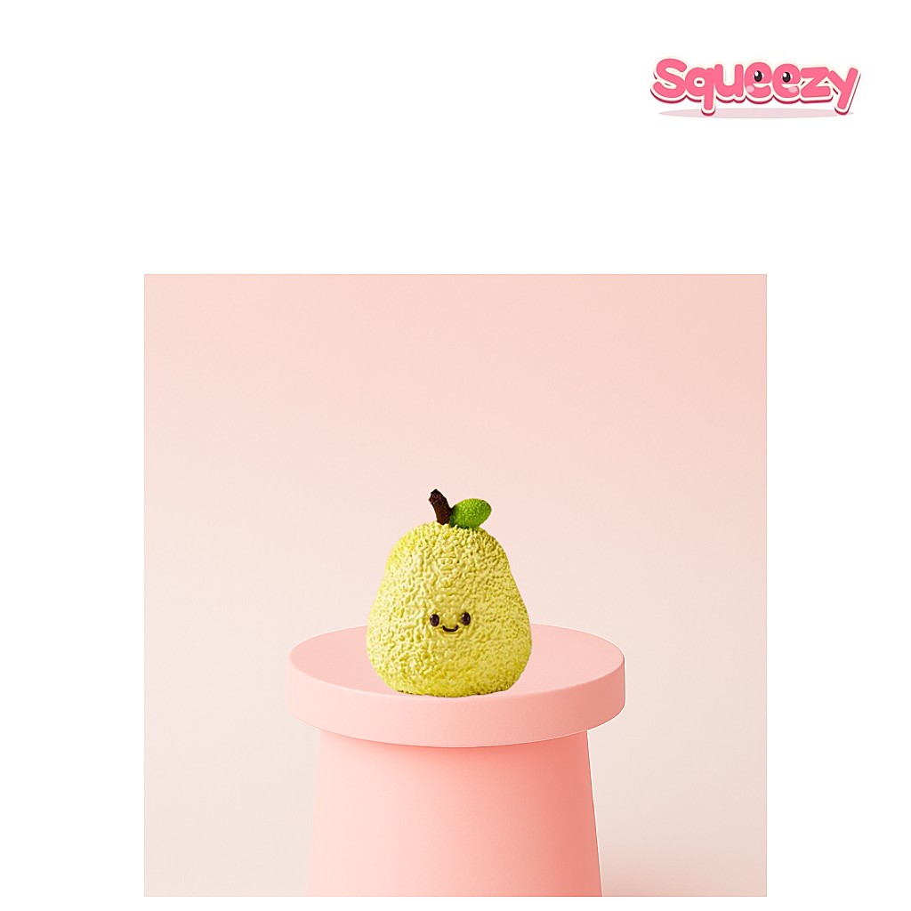 Pear Squishy being squeezed