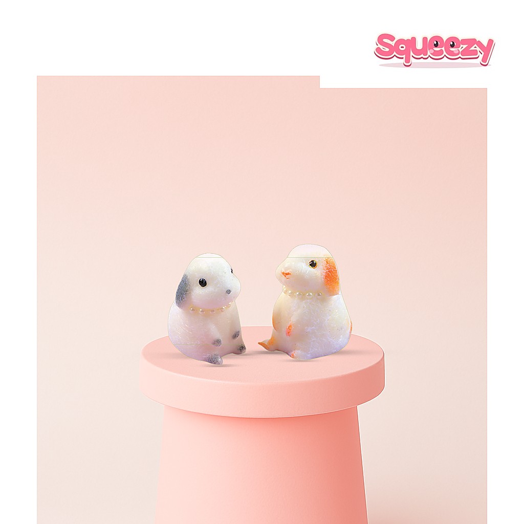 Cute Rabbit Squishies being squeezed