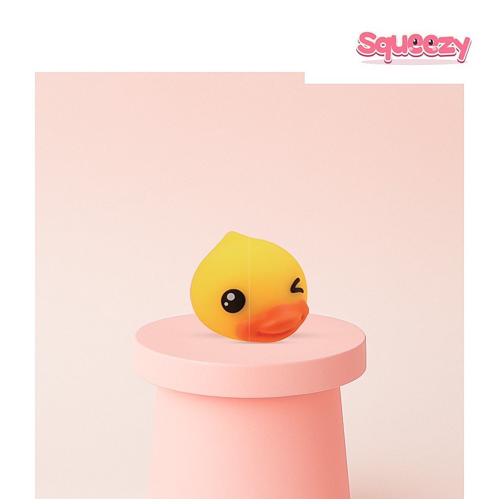 EVA Duck Head Soft being squeezed
