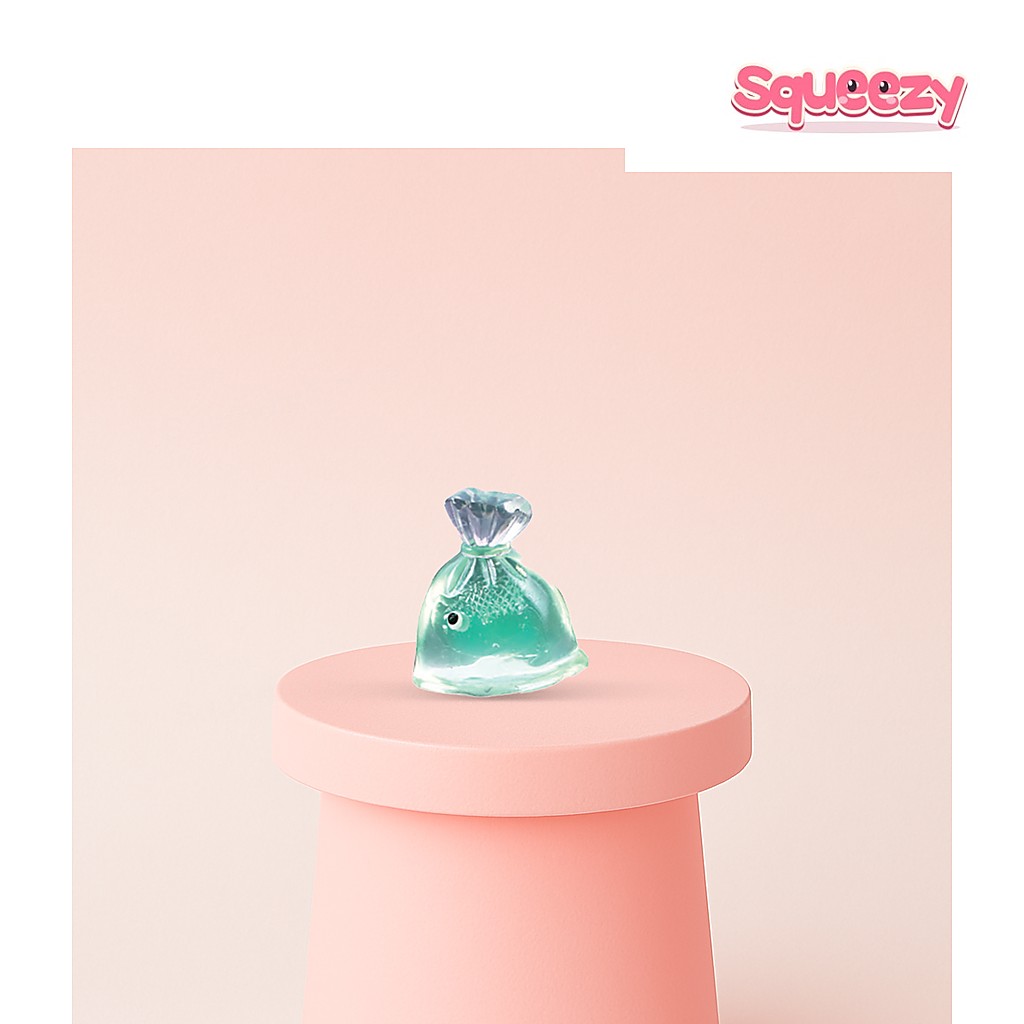 Fish in Water Bag Squishies Soft being squeezed