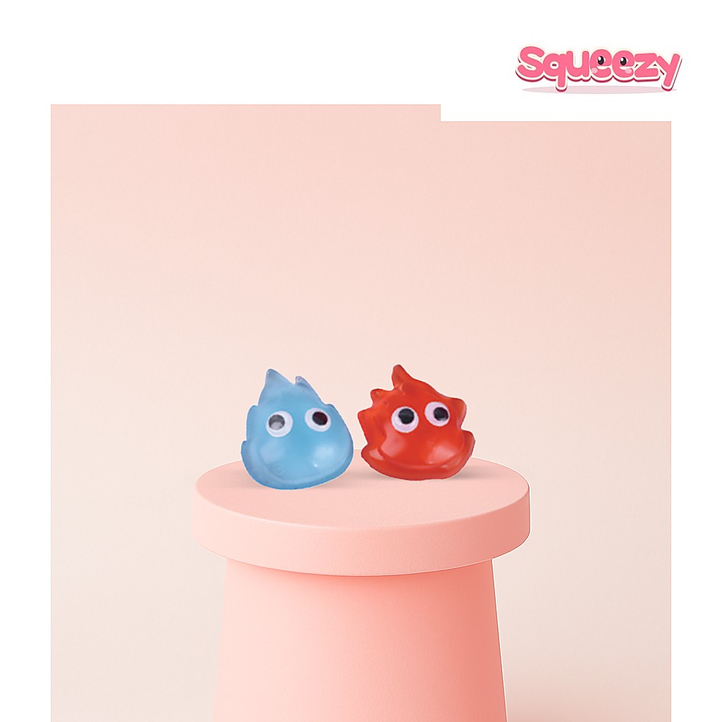 Flame-Shaped Squishies Fire and Water being squeezed
