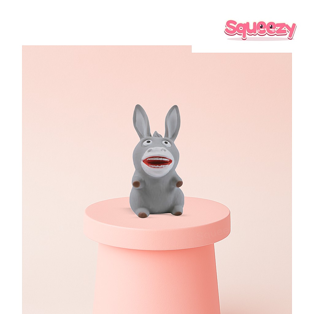 Funny Donkey Squishy being squeezed