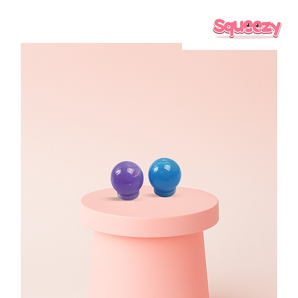 Galaxy Slime Space-Themed Slime being squeezed