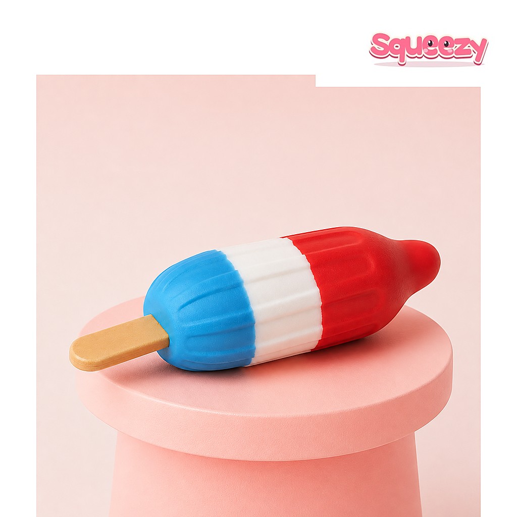 Giant Ice Cream Popsicle Jumbo Squishy Soft being squeezed