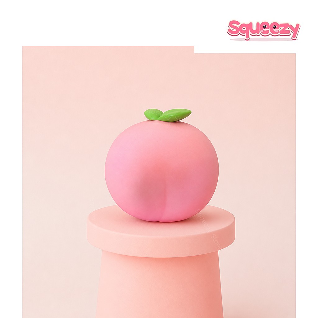 Giant Peach Jumbo Peach being squeezed