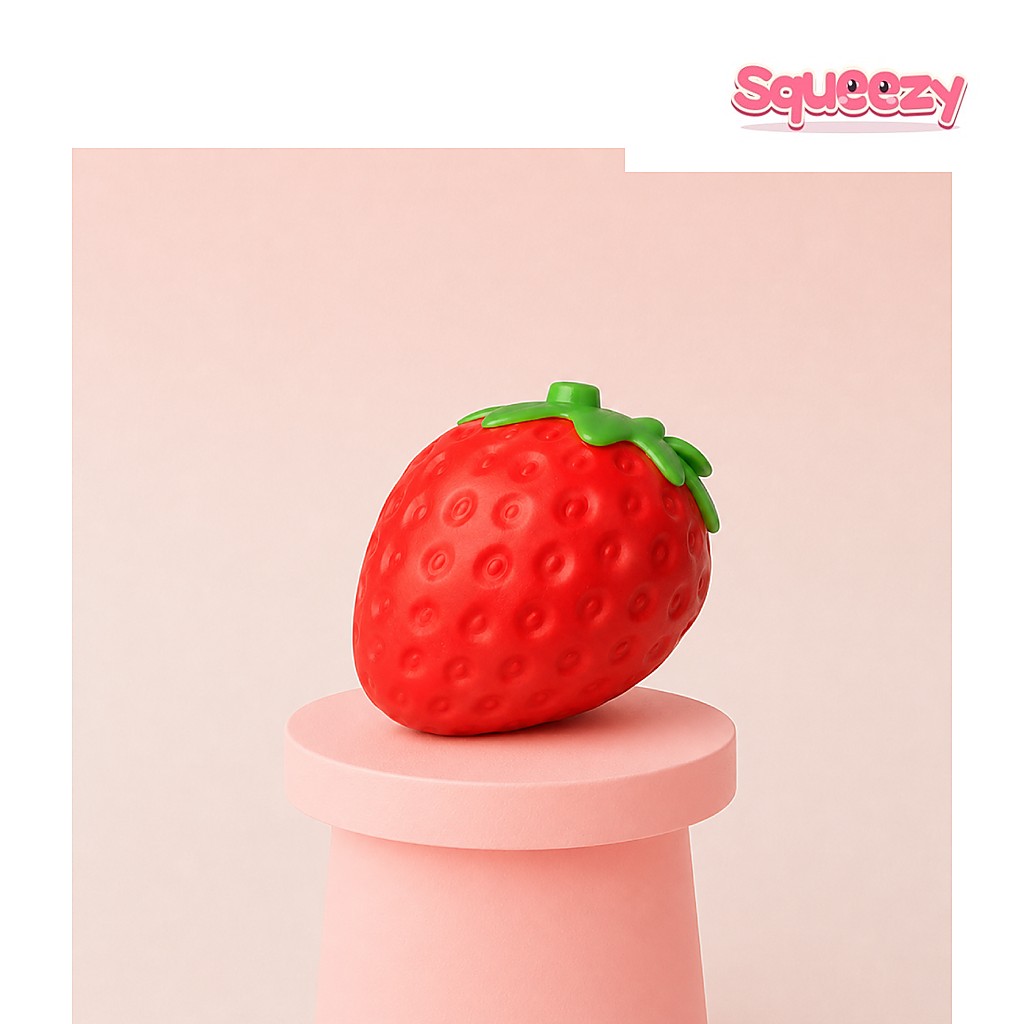 Giant Strawberry Jumbo Strawberry being squeezed