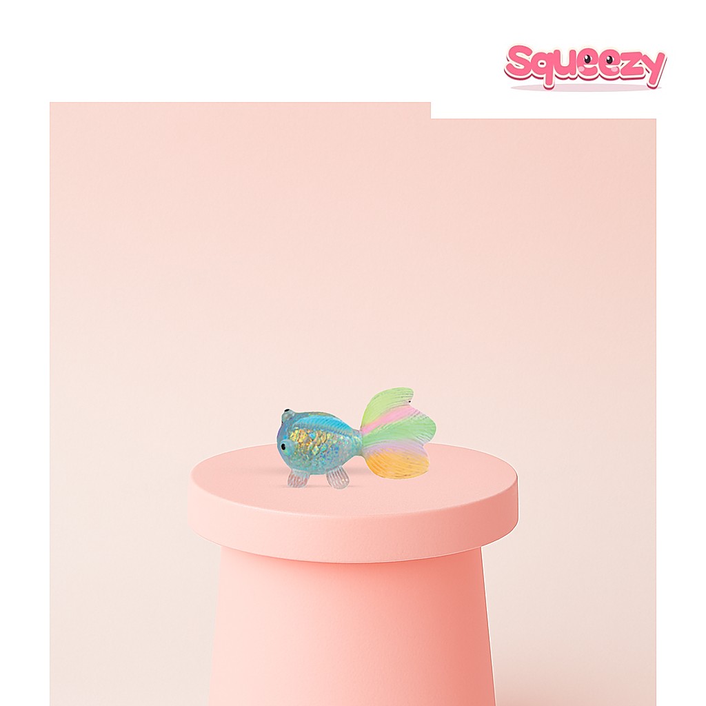 Goldfish with Maltose Soft being squeezed