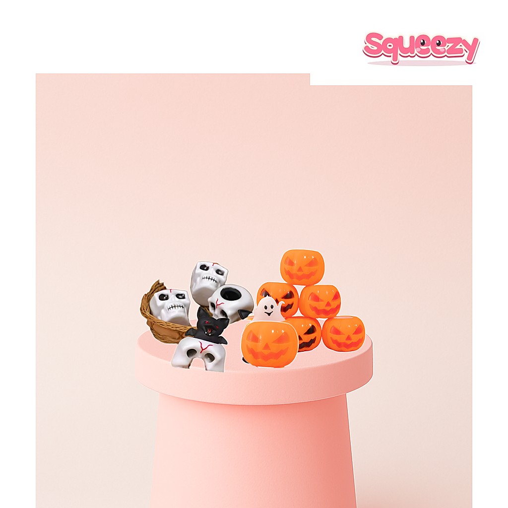 Halloween Squeeze Toys with Popping Ghosts being squeezed