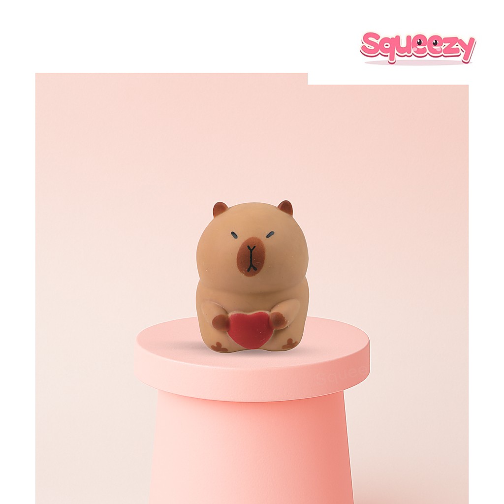 Jumbo Capybara with Heart being squeezed