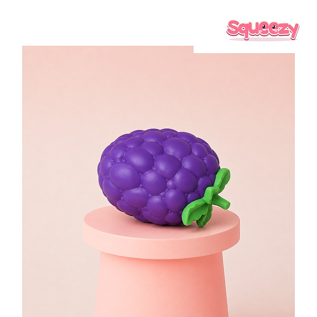 Jumbo Grape Squishy being squeezed