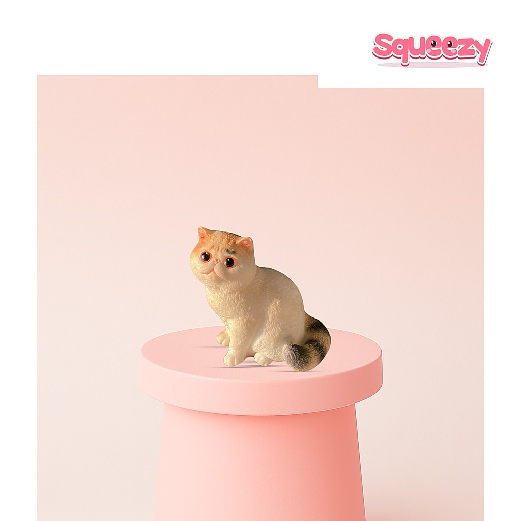 Jumbo Sitting Cat being squeezed