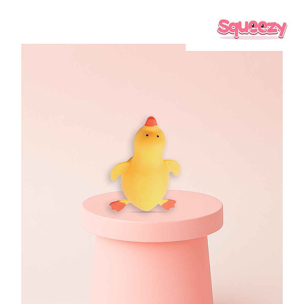 EVA Lucky Duck Soft being squeezed