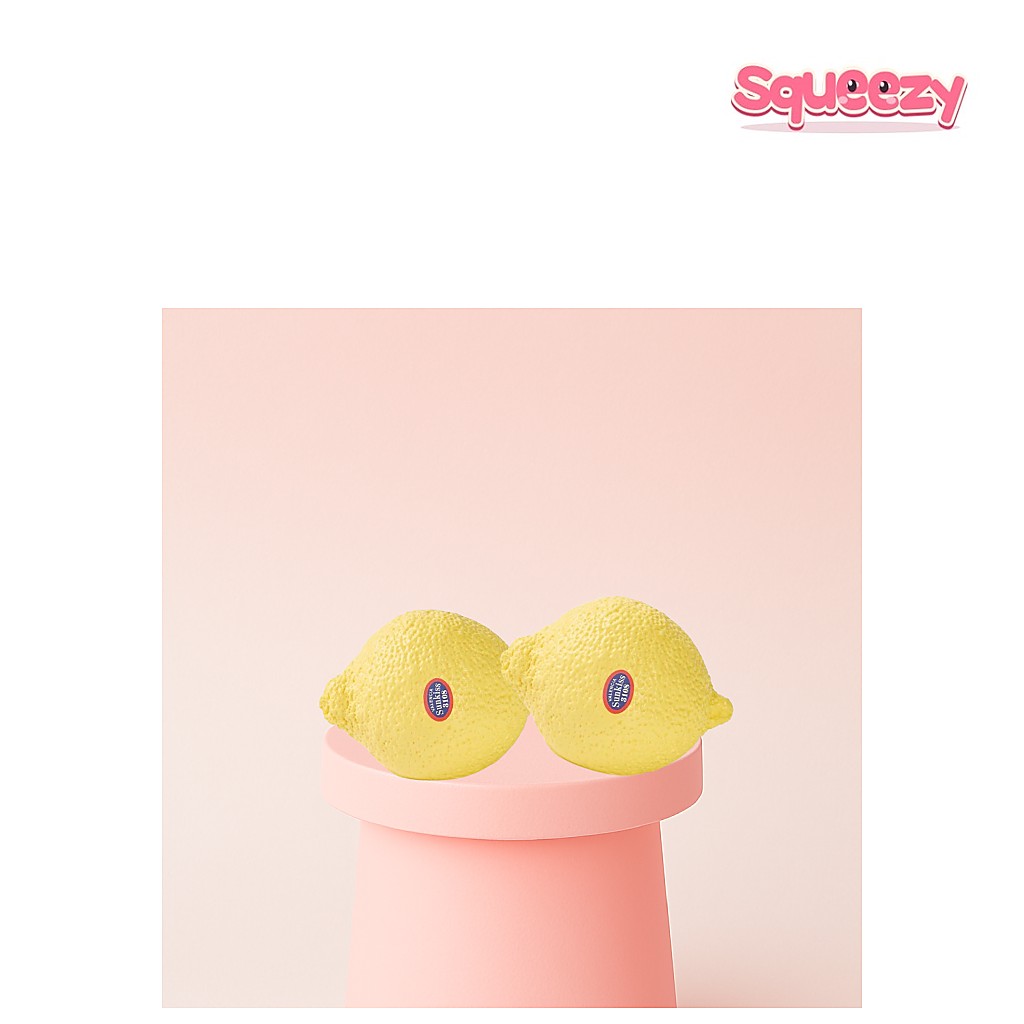 Lemon Squishy being squeezed