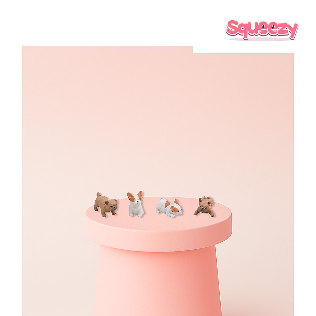 Little Dog Series, Mixed Styles Blind Box being squeezed