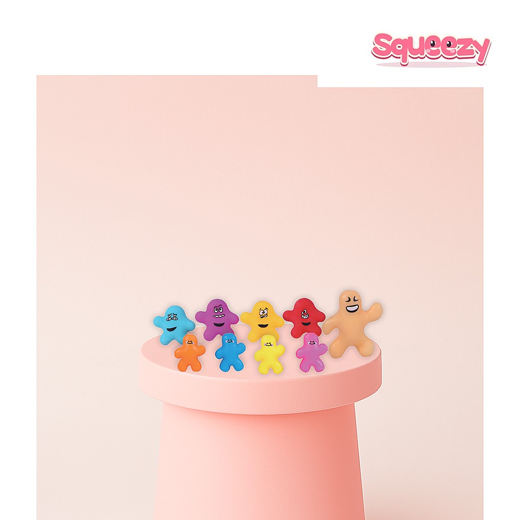 Little Size Squishy Man being squeezed