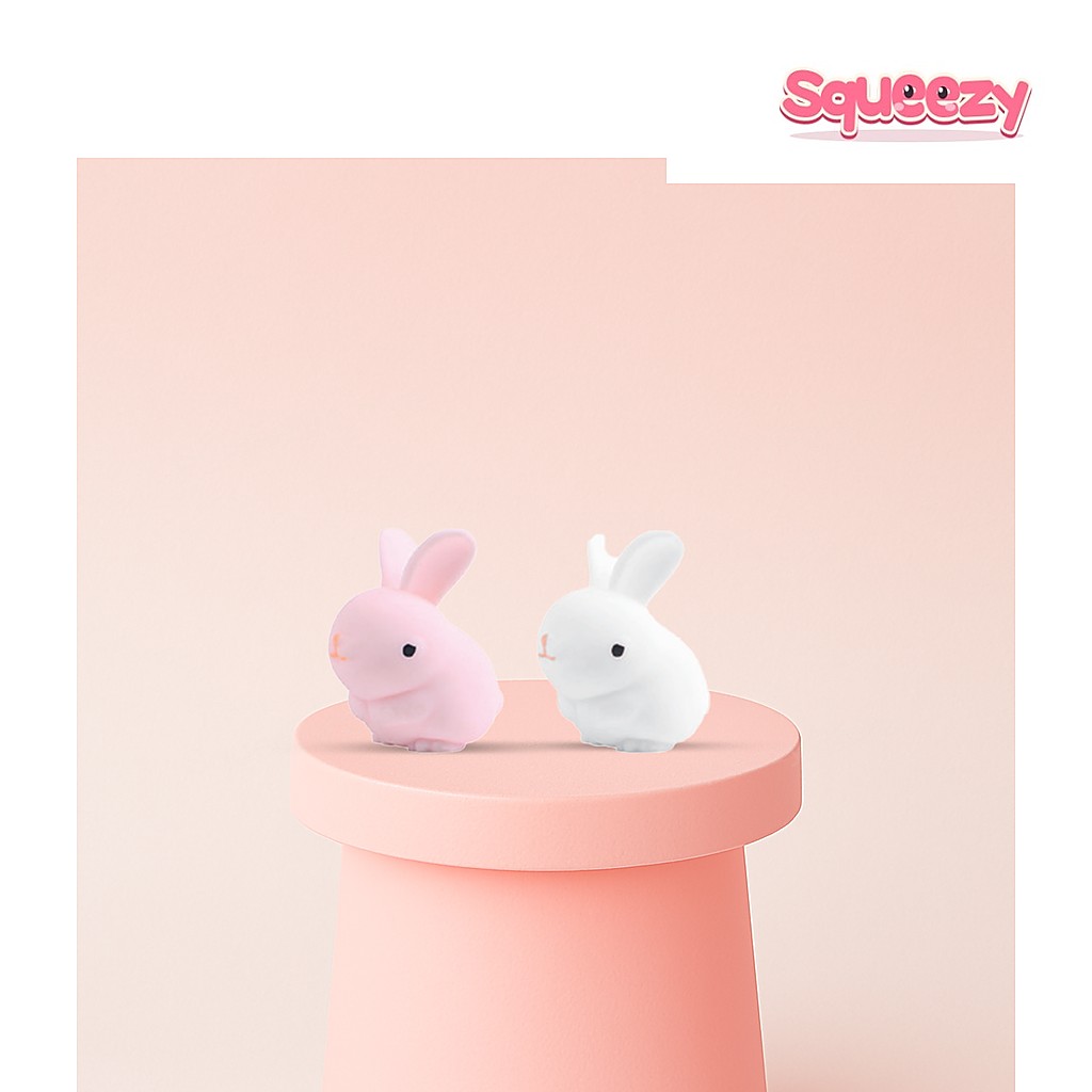 Lucky Bunny Soft EVA being squeezed