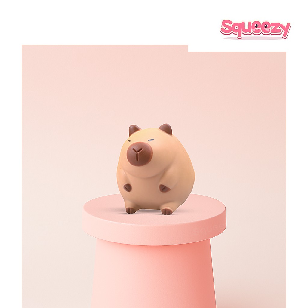 Medium Size EVA Capybara with Bag Soft being squeezed