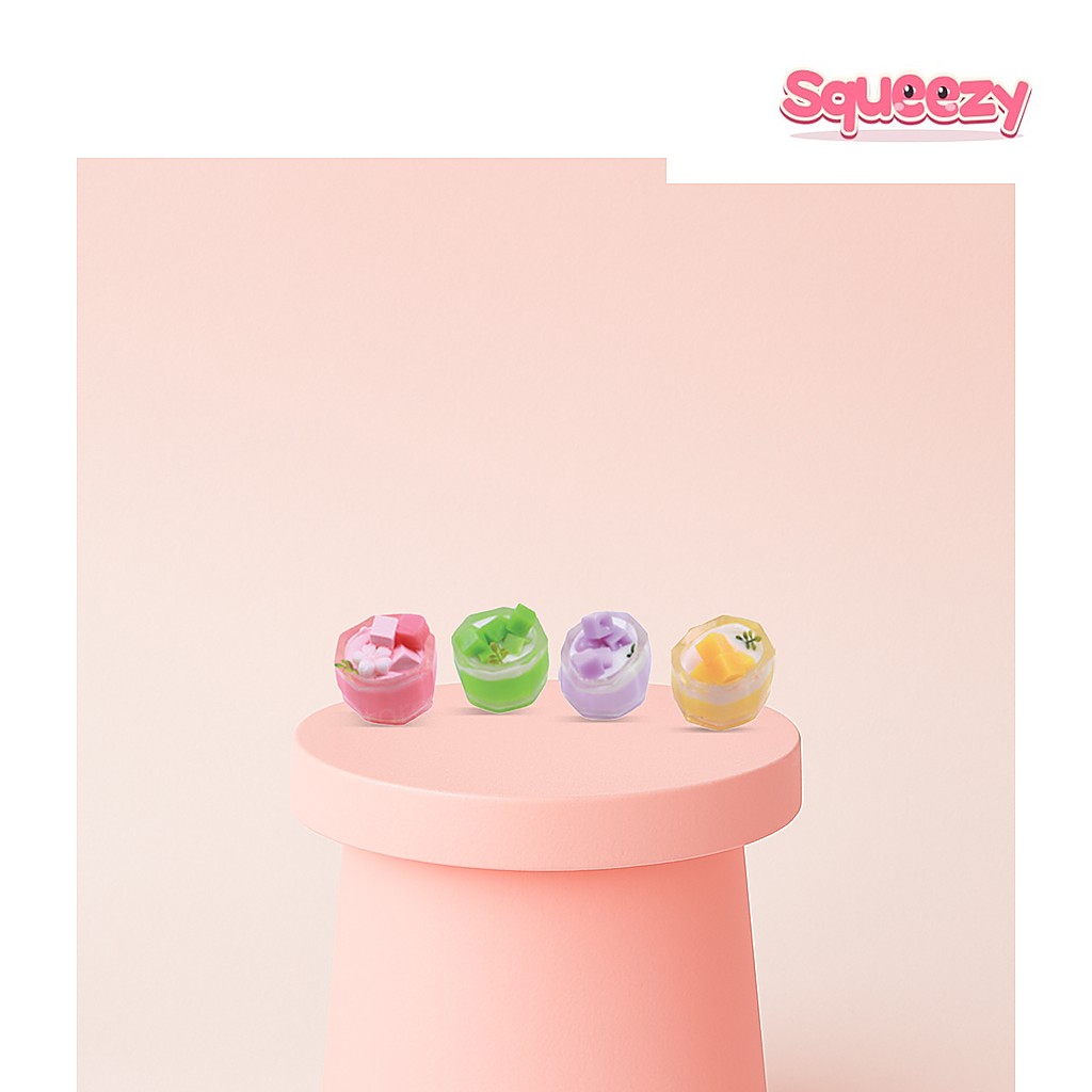 Milkshake Squishies – Mini Milkshake Cup being squeezed