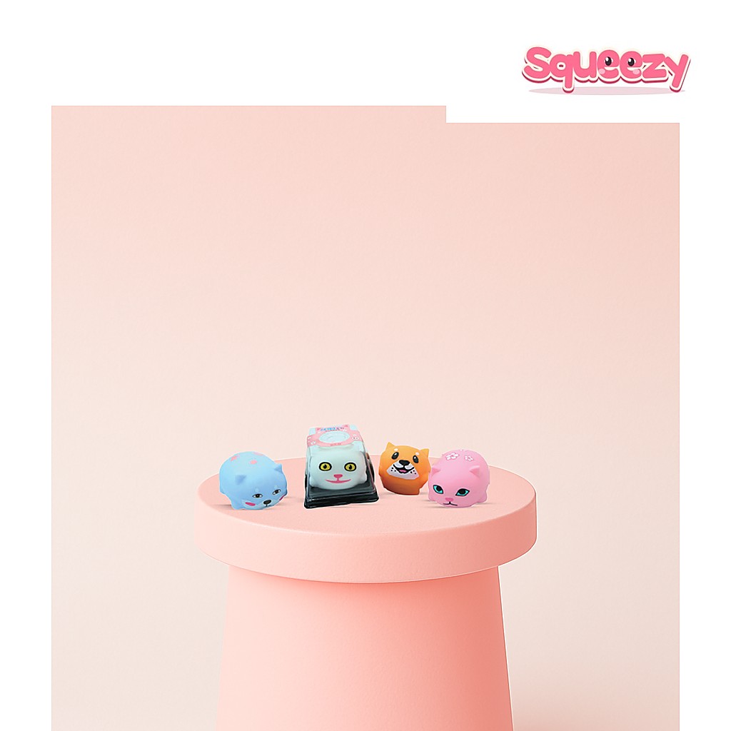 Shiba & Cat Squishies Soft being squeezed