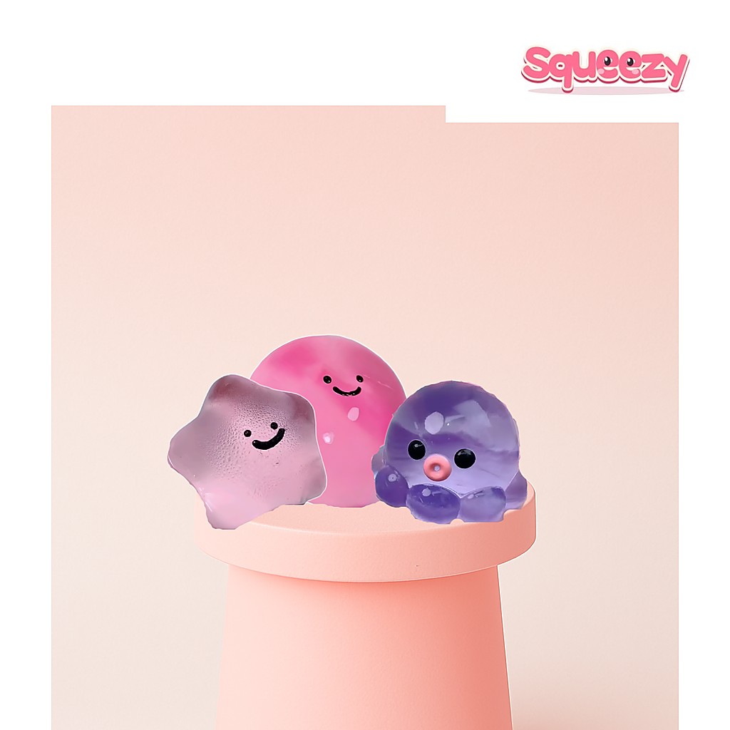 Bubble Pop Squishy being squeezed