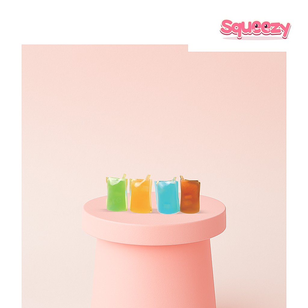 Squishy Drinks Mini Drink Cup being squeezed