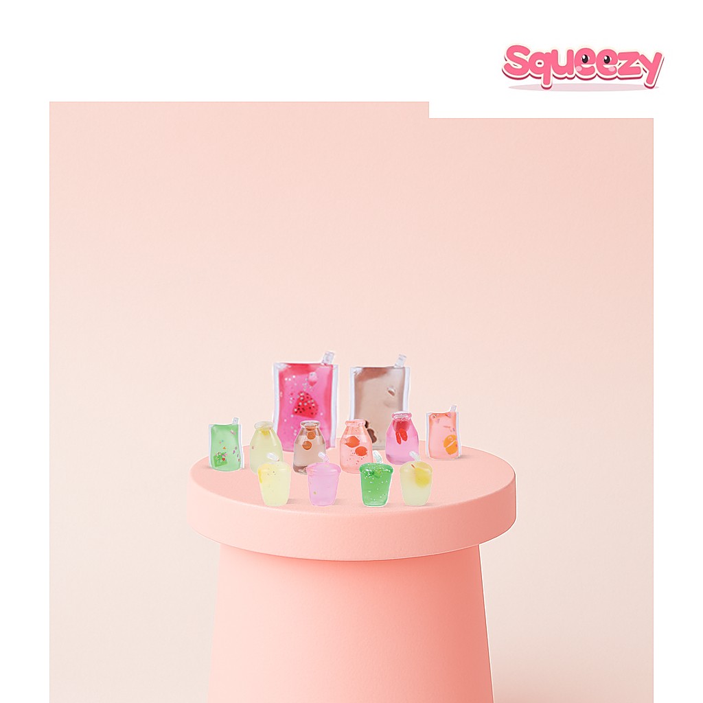 Squishy Drinks Mini Fruit Tea being squeezed
